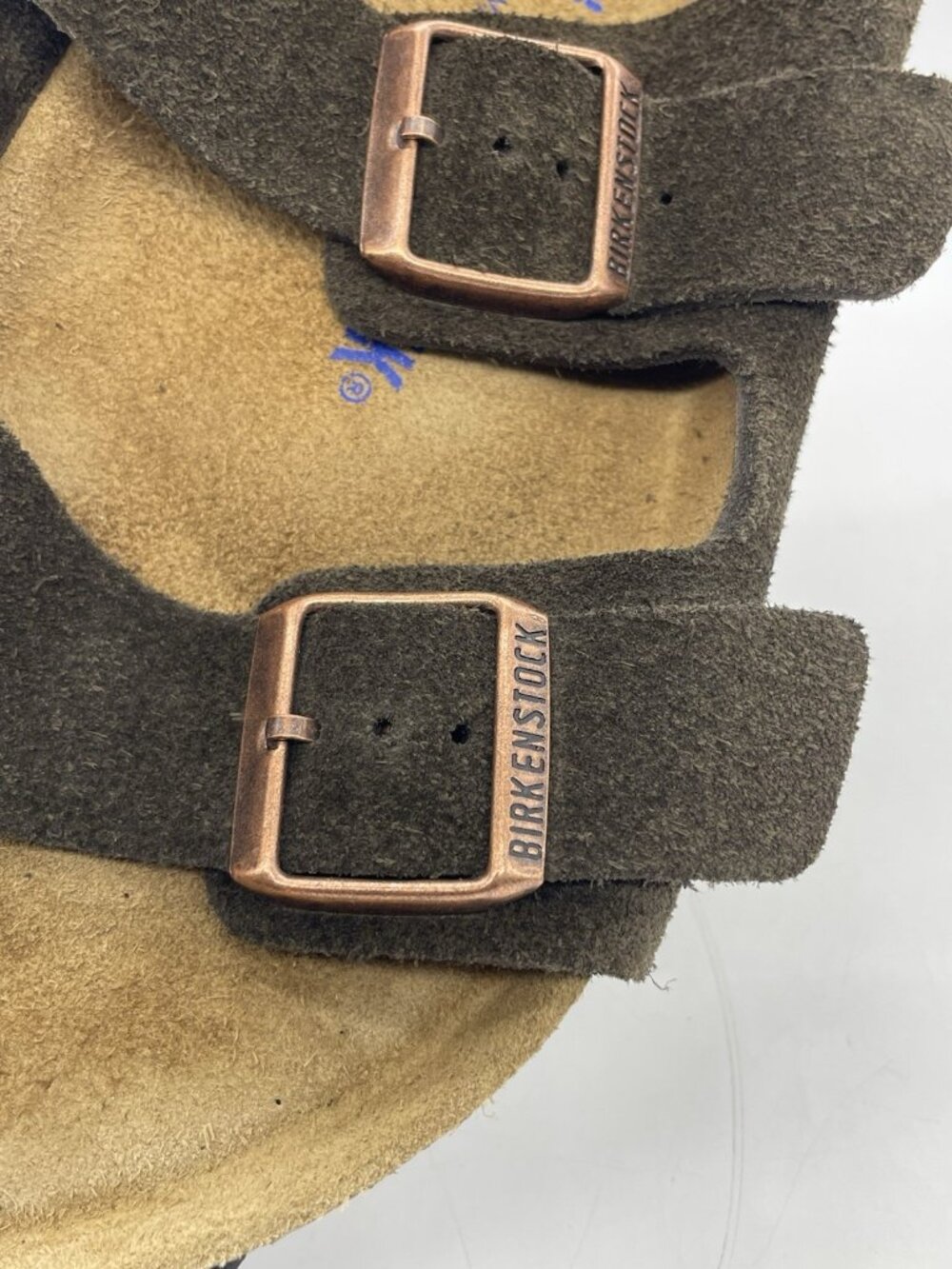 Birkenstock Arizona Men’s 10 Brown Suede Leather Sandals Soft Footbed Comfort - Picture 11 of 16